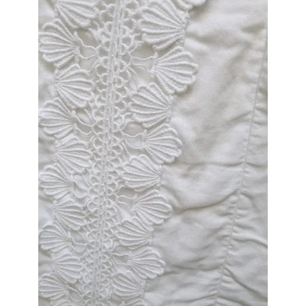Lilly Pulitzer Women's Sheath Dress Railee Resort White Floral Cross Eyelet S 6